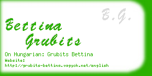 bettina grubits business card